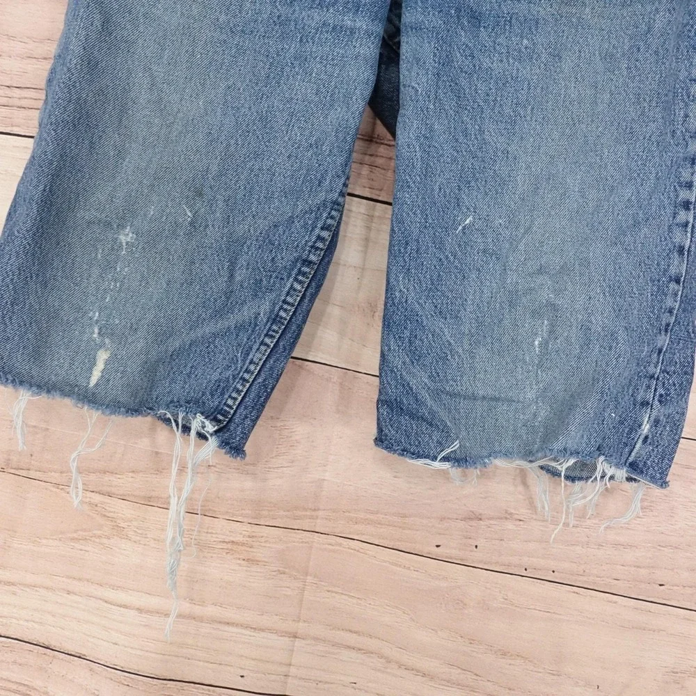 Levi's Shorts Mens 30 Blue Denim Distressed Bermuda Vintage Orange Tab USA Made